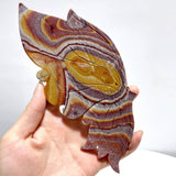 Ocean Jasper Butterfly Wing Carving With Stand - Wholesale Crystals