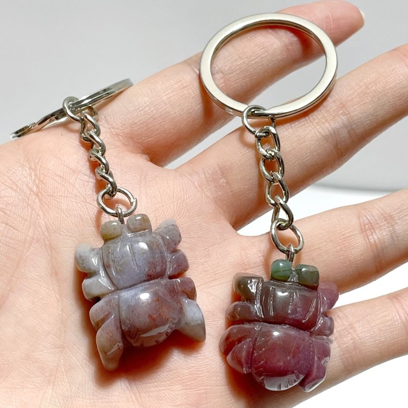 Ocean Jasper Spider Carving Keychain Wholesale - Wholesale Crystals