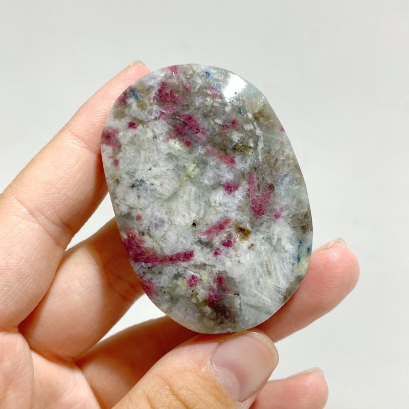 Pink & Blue Tourmaline Palm Stone Wholesale (Crack) -Wholesale Crystals