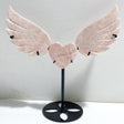 Pink Opal Heart Wing Carving With Stand -Wholesale Crystals