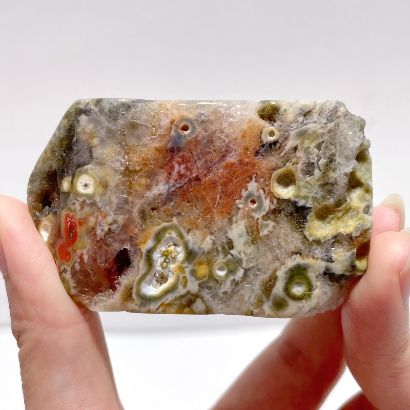 Polished 8th Vein Ocean Jasper Free Form Mixed Size Wholesale - Wholesale Crystals