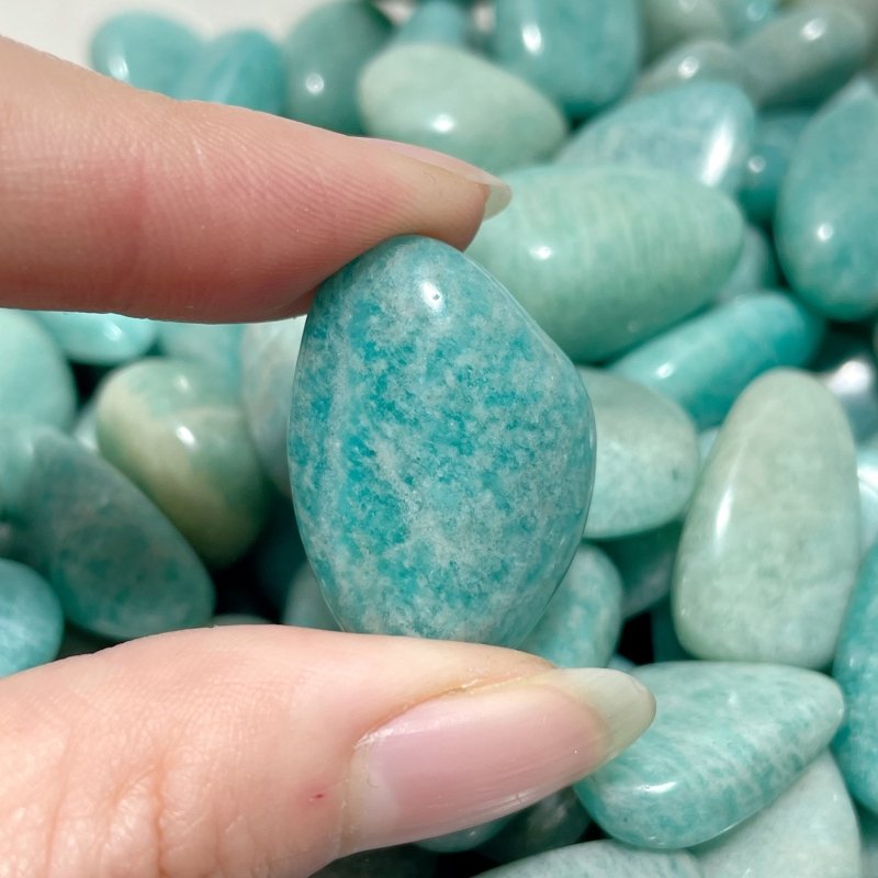 Polished Amazonite Gravel Small Tumbled Mixed Size Wholesale - Wholesale Crystals