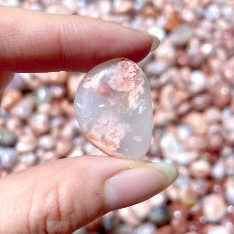 Polished Pink Agate Mini Tumbled Wholesale - Wholesale Crystals