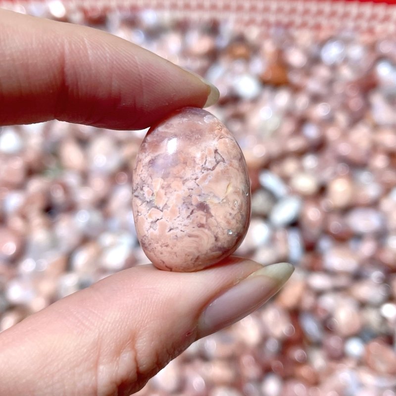 Polished Pink Agate Mini Tumbled Wholesale - Wholesale Crystals