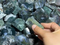 Moss Agate Free Form Polished Stone Wholesale