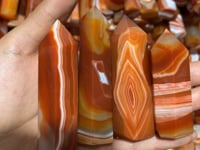 Beautiful Red Carnelian Stripe Tower Point Crystal Wholesale -Wholesale Crystals