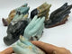 6 Pieces Large Caribbean Calcite Dragon Head Carving