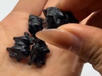 Mini Black Obsidian Bull Carving Wholesale