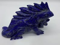 High Quality Lapis Lazuli Chameleon Lizard Carving
