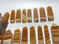 16 Pieces Fat Yellow Calcite Stripe Tower