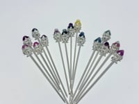 Rainbow Fluorite Fruit Hairpin Carving Wholesale