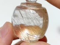 High Quality Bottle Shape Clear Golden Rutile Quartz