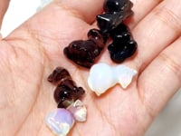 3 Types Mini Cat Carving Wholesale Obsidian White Opalite