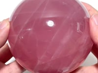 3.7in Six Star Line Rose Quartz Sphere