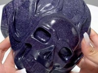 2 Pieces Blue Sandstone Indian Skull Carving