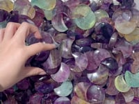 Colorful Fluorite Moon Carving Wholesale