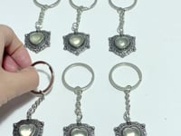 Light Yellow Citrine Heart Keychain Wholesale