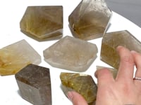 8 Pieces High Quality Gold Rutile Quartz Crystal Free Form