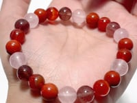 Carnelian Strawberry Quartz Red Jasper Rose Quartz Bracelet Wholesale