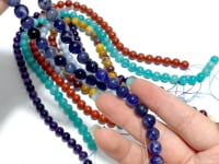 8mm Stripe Beads Bracelets Wholesale Amethyst Caribbean Calcite Sodalite