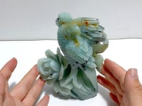 Unique Caribbean Calcite Parrot Carving