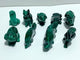 9 Pieces Malachite Mixed Animals Carving
