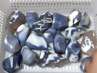 18 Pieces Black Orca Agate Flame Carving #4