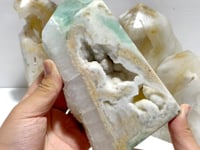 5 Pieces Large Fluorite Druzy Geode Tower