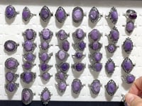 Beautiful 49 Pieces Charoite Different Styles Ring #1