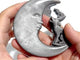 Silver Sheen Obsidian Moon Face Wolf Carving Wholesale