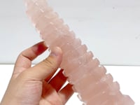 Large Beautiful Rose Quartz Wenchang Tower 13-level Pagoda