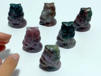 Ocean Jasper Owl Carving Wholesale
