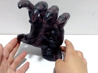 Garnet Mixed Astrophyllite Witchcore Demon Hand Carving