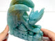 Unique Caribbean Calcite Flying Dragon Castle Carving