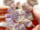 2 Pairs Sunstone Mixed Moonstone Sunflower Carving With Stand