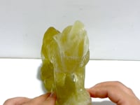 Unique Citrine Wolf Carving