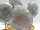 5 Pieces Fluorite Moon Carving With Stand