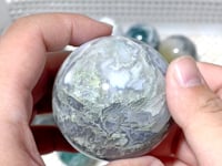 13 Pieces Beautiful Moss Agate Spheres