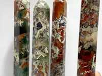 4 Pieces Tall China Agate Tower Point