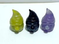 3 Types Halloween Gnome Carving Wholesale Obsidian Fluorite Tree Jasper