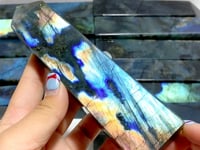 12 Pieces Flash Labradorite Four-Sided Tower