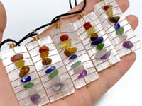 Raw Selenite Sticks With 7 Chakra Healing Stone Pendants Wholesale