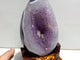 Unique Amethyst Mixed Geode Agate Calcite Dinosaur Egg Home Decor With Stand