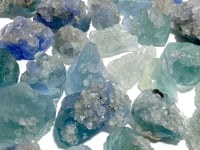 47 Pieces Blue Fluorite Mixed Calcite Raw Stone Specimen For Collection
