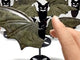 4 Pairs Pyrite Bat Wing Carving With Stand