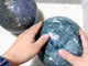 2 Pieces Large Moss Agate Spheres
