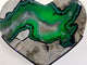 Large Geode Volcano Agate Heart With Stand (UV-Reactive)