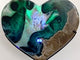 Large Volcano Agate Heart With Stand (UV-Reactive)