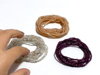 3MM Multi-Faceted mini Bead Bracelets Wholesale Topaz Ruby Sunstone
