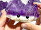 7 Pieces Polished Amethyst Teeth Cluster Groot Carving